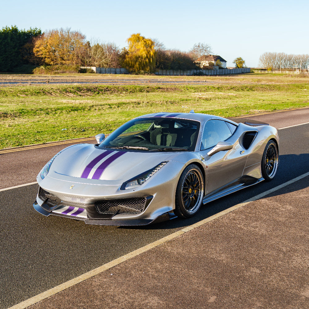 FERRARI 488 PISTA CARBON FIBRE SIDE SKIRTS - CT DESIGN
