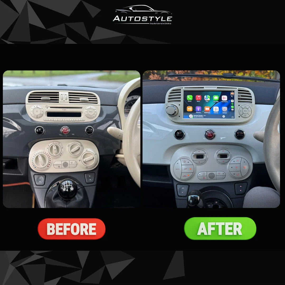 Fiat 500 / Abarth Apple Carplay / Android Auto 7" Stereo Upgrade 2010-15