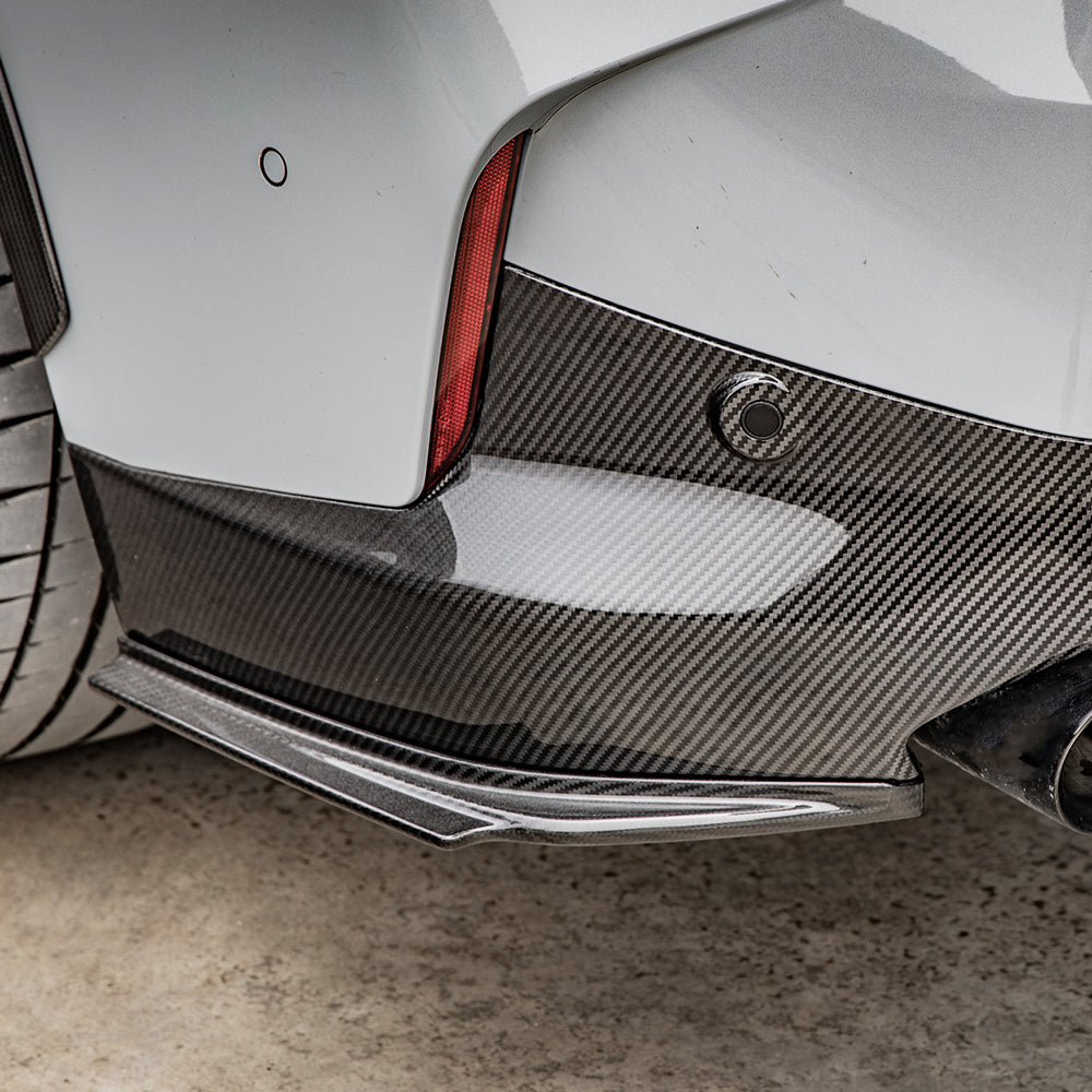 SooQoo BMW G42 M240i Rear Side Splitters In Gloss Carbon Fibre