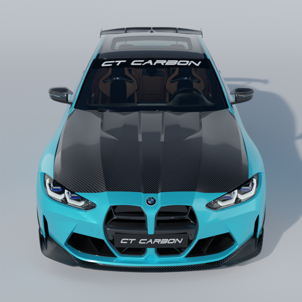BMW G80/G81/G82/G83 M3/M4 2021+ DRY CARBON FIBRE BONNET/HOOD - CT DESIGN