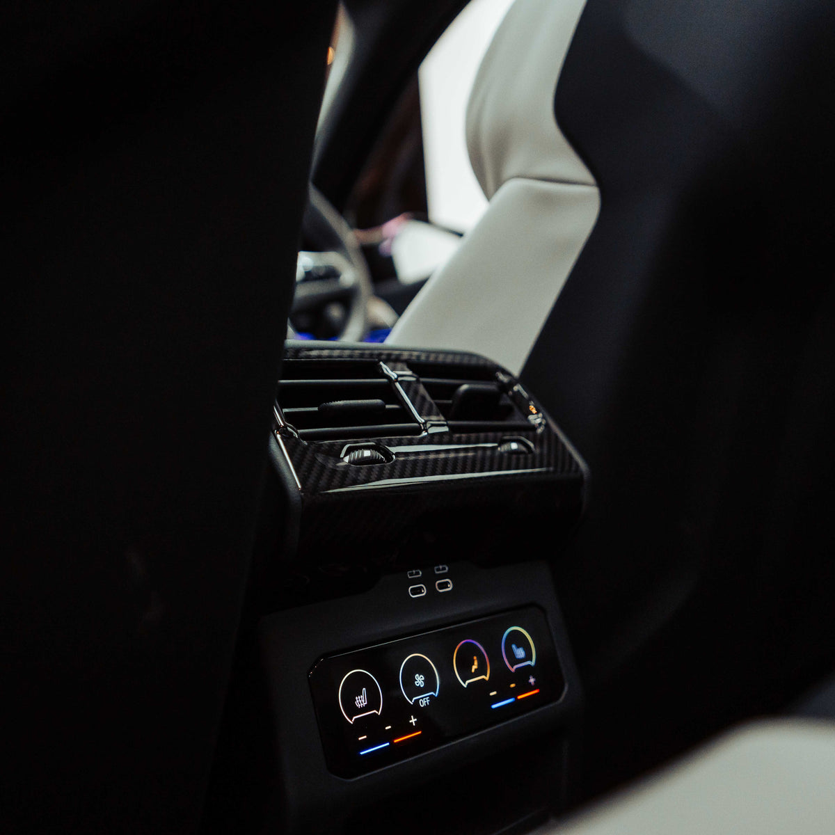 SHFT BMW G90/G99 M5 & G60/G61 5 Series Rear Interior Vent Surround In Gloss Carbon Fibre