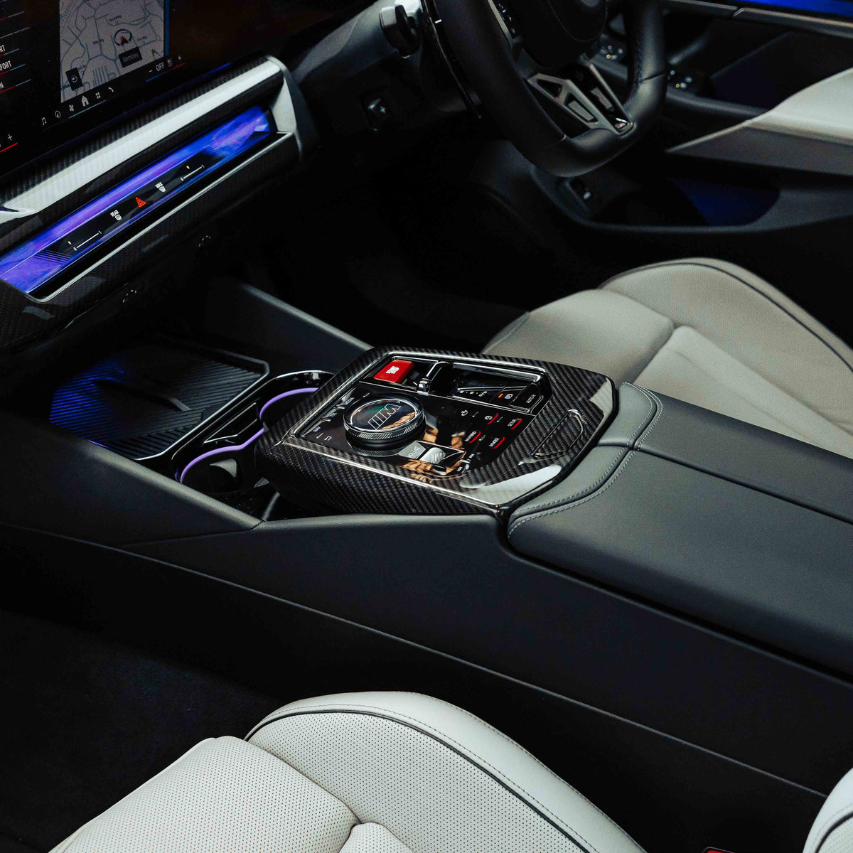 SHFT BMW G90/G99 M5 & G60/G61 5 Series Interior Gear Surround In Gloss Carbon Fibre