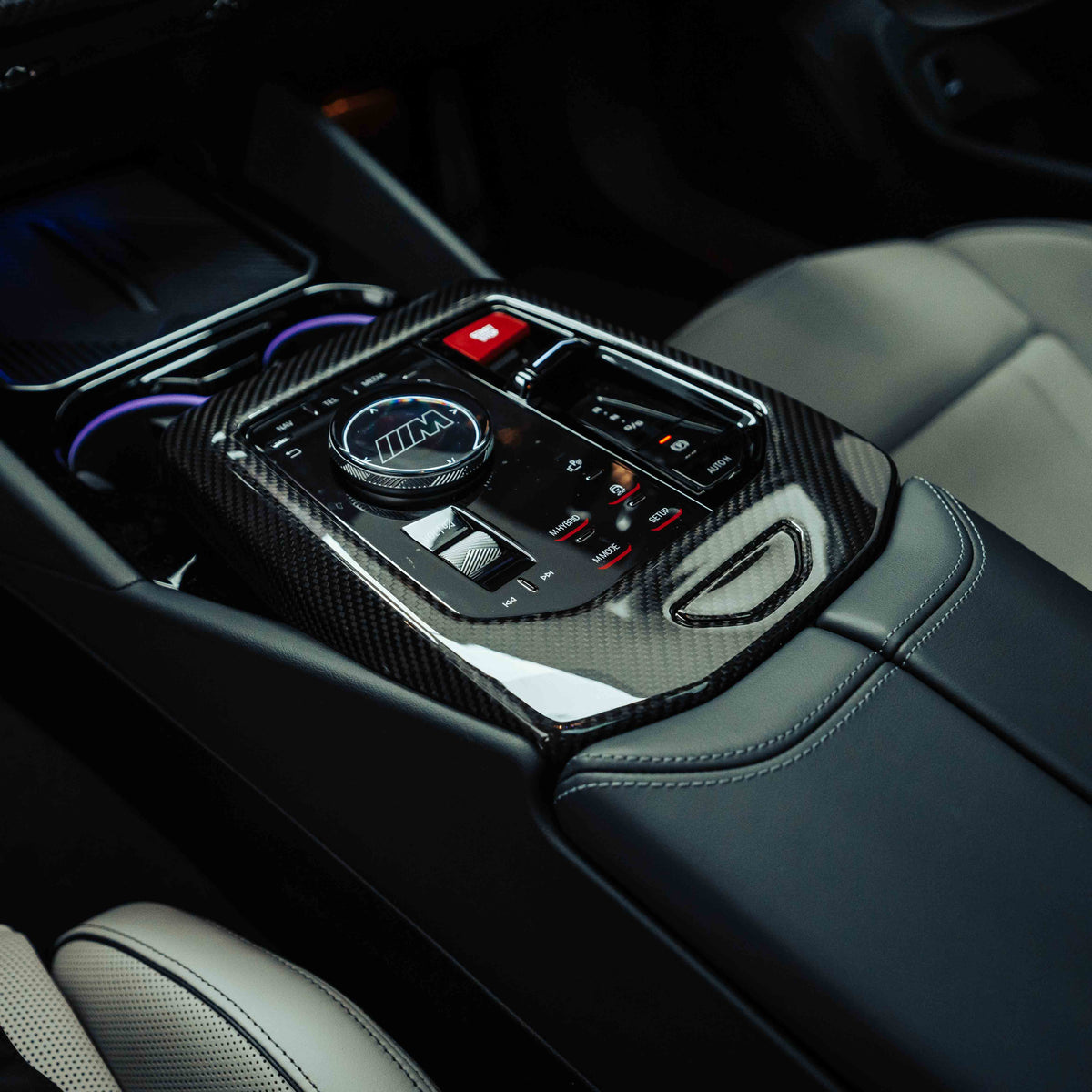 SHFT BMW G90/G99 M5 & G60/G61 5 Series Interior Gear Surround In Gloss Carbon Fibre