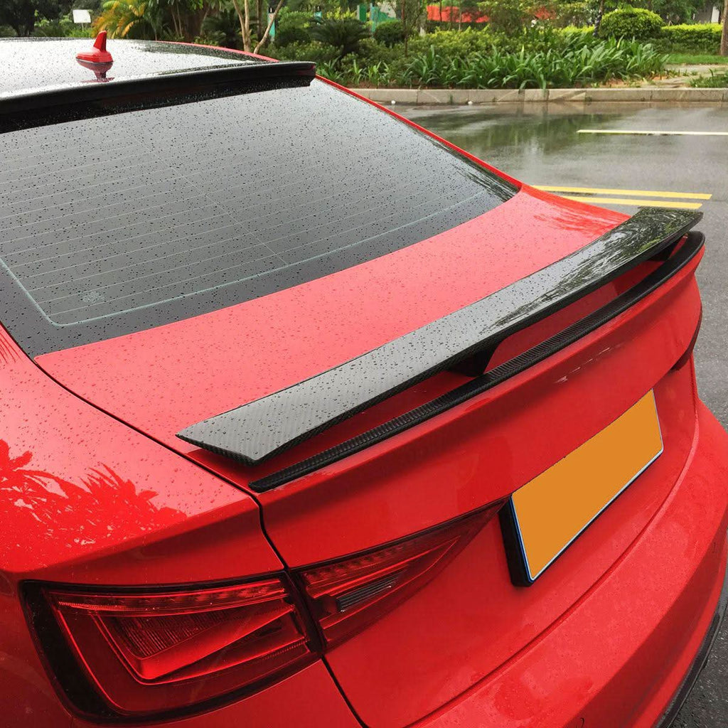 GT Style Carbon Fibre Boot Spoiler for Audi A3 S3 RS3 Saloon 13-20