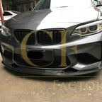 GTS Style Carbon Fibre Front Splitter for BMW F87 M2 OG 16-18