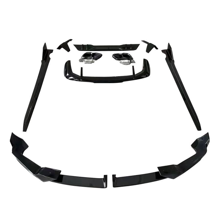 Gloss Black Body Kit 1 Splitter Diffuser Side Skirts Spoiler for BMW G05 LCI X5 23-Present