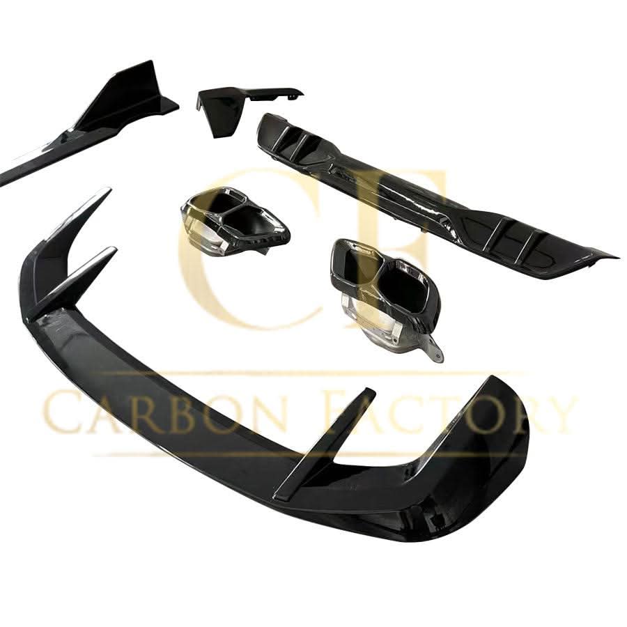 Gloss Black Body Kit 1 Splitter Diffuser Side Skirts Spoiler for BMW G05 LCI X5 23-Present