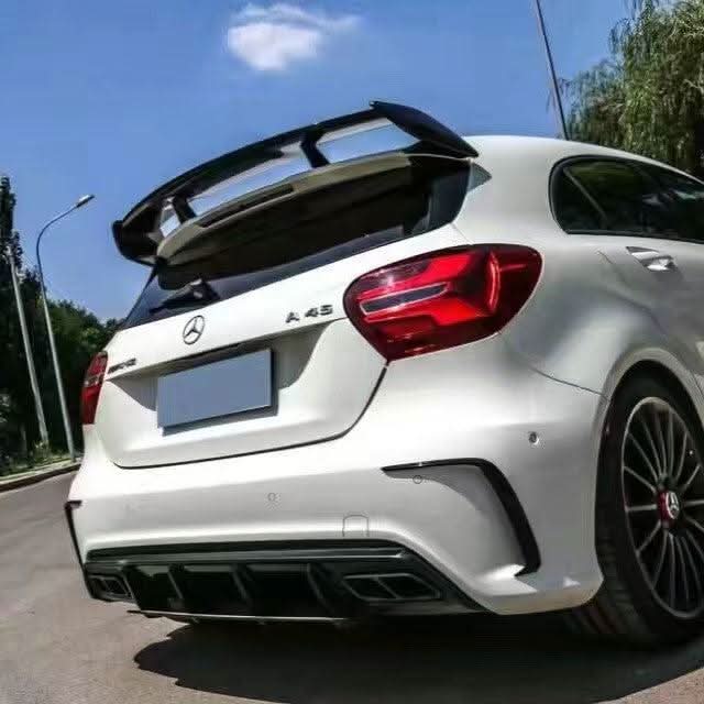 Gloss Black Rear Bumper Trims for Mercedes Benz W176 A Class 13-18