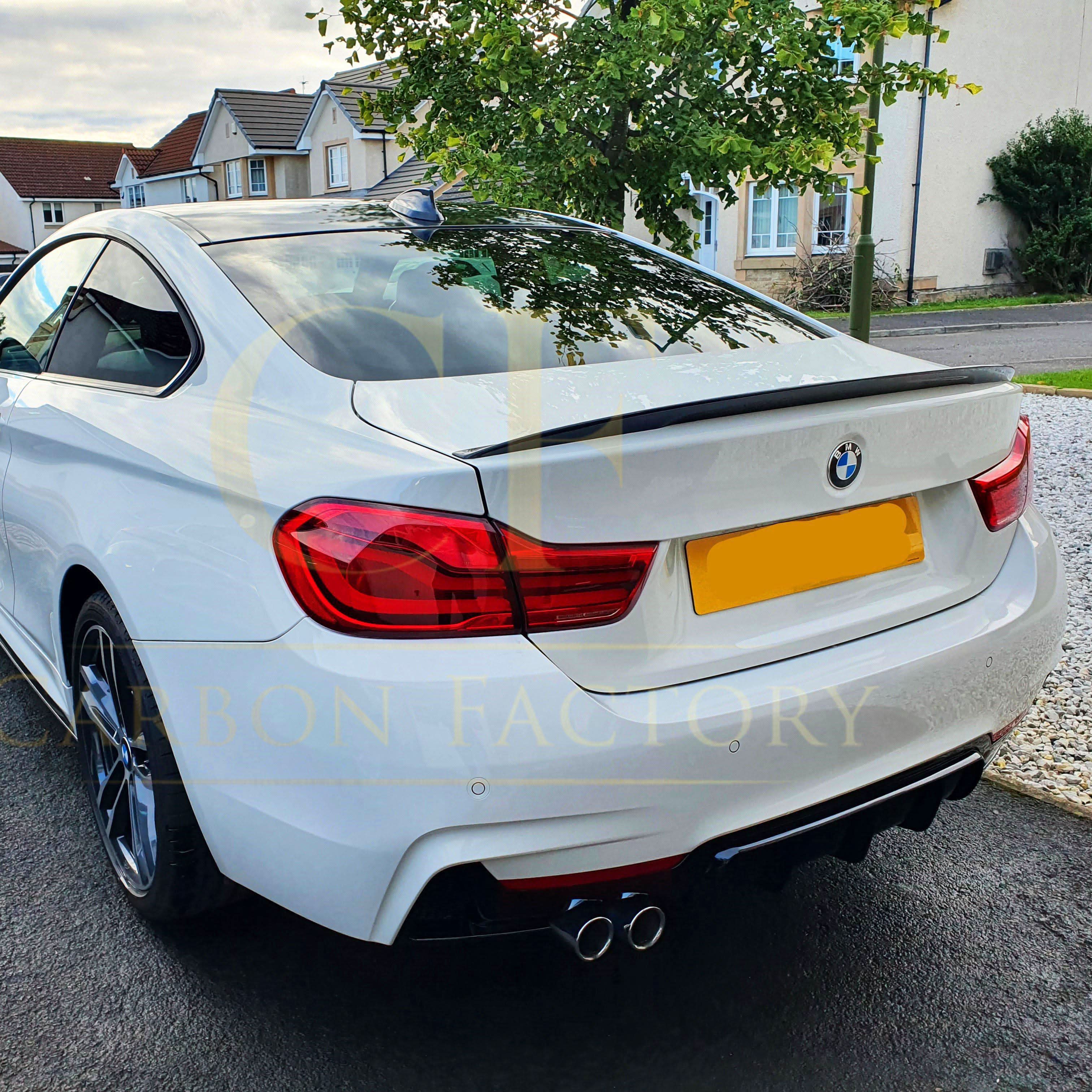 Gloss Black Rear Diffuser Twin Exhaust for BMW F32 F33 F36 4 Series 14-20