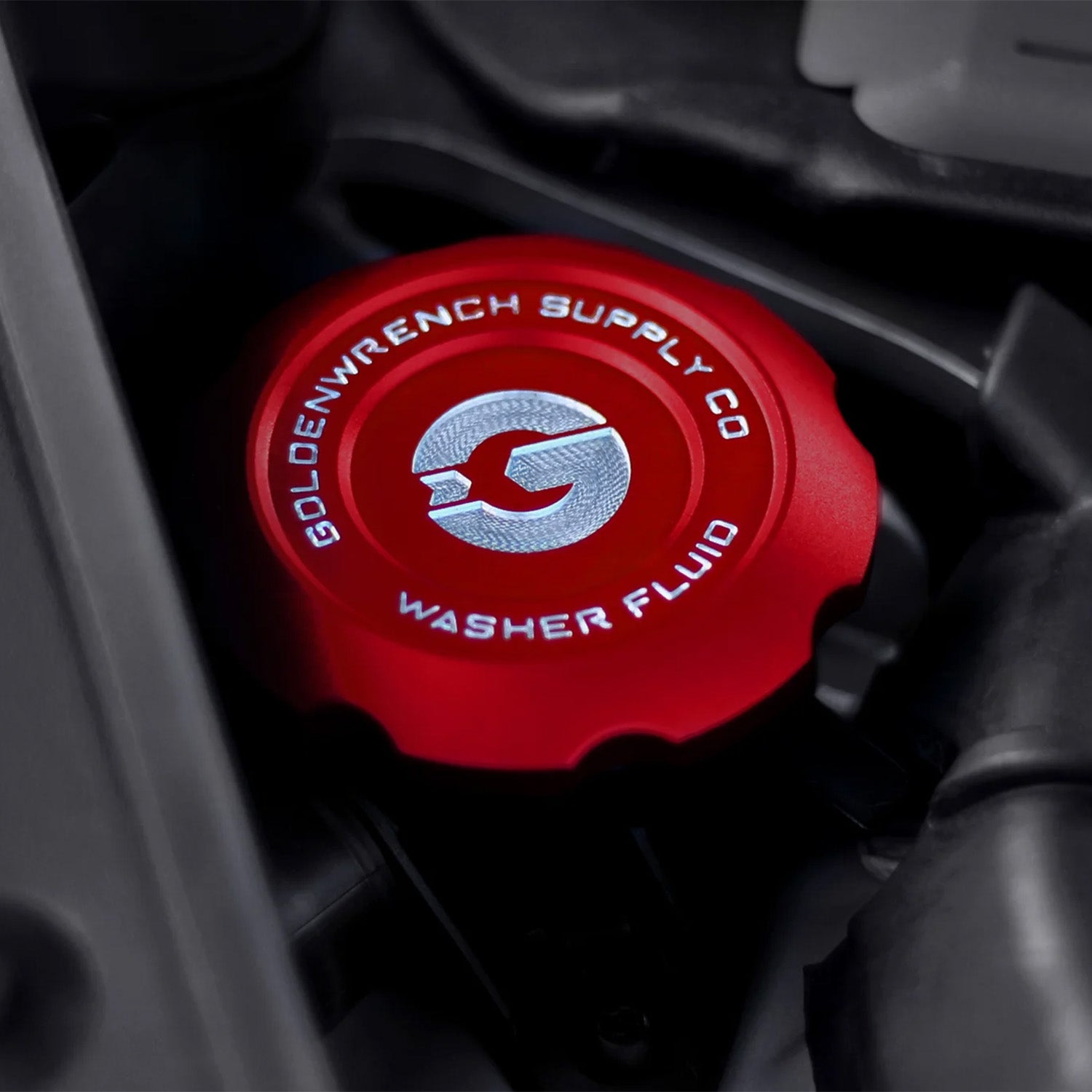 GoldenWrench BMW F Series M Car BLACKLINE Billet Washer Fluid Cap (F87/F80/F82/F83/F22/F30/F32)