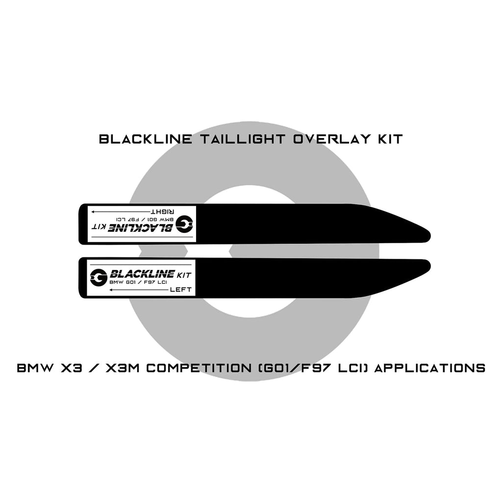 GoldenWrench BMW X3/X3M BLACKLINE Taillight Overlay Kit (G01/F97 Pre-LCI & LCI)