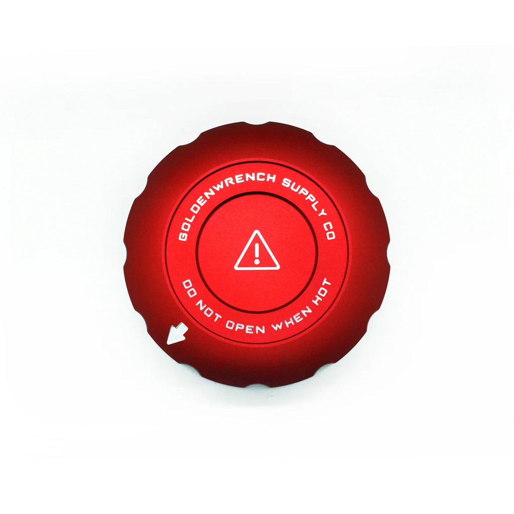 GoldenWrench Toyota GR Supra BLACKLINE Performance Coolant Cap Cover Set In Red (A90 2020+)