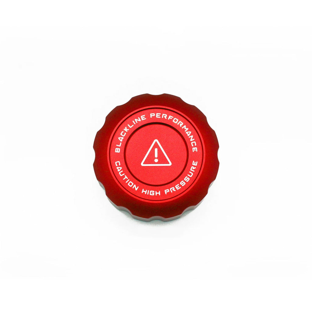 GoldenWrench Toyota GR Supra BLACKLINE Performance Coolant Cap Cover Set In Red (A90 2020+)