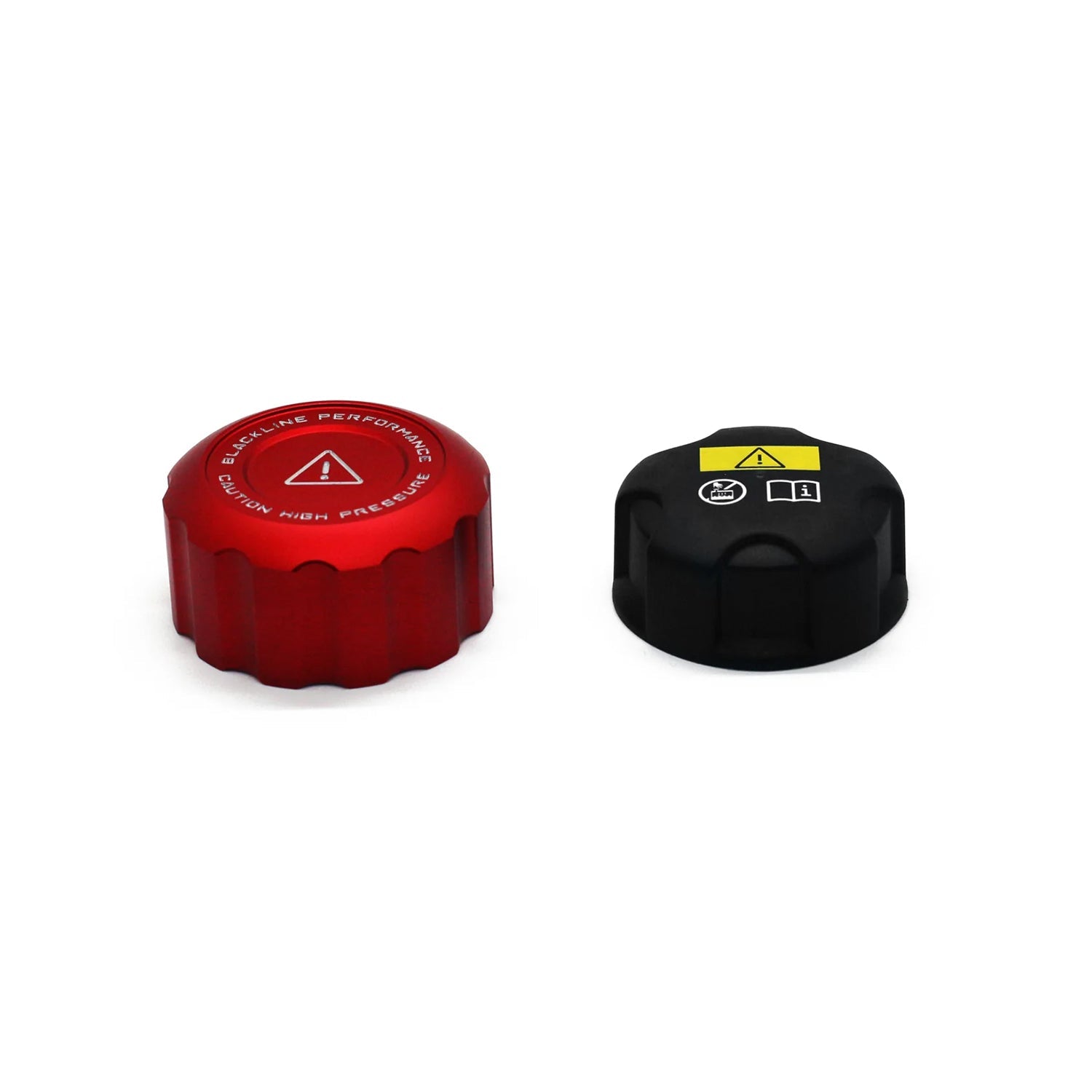 GoldenWrench Toyota GR Supra BLACKLINE Performance Coolant Cap Cover Set In Red (A90 2020+)