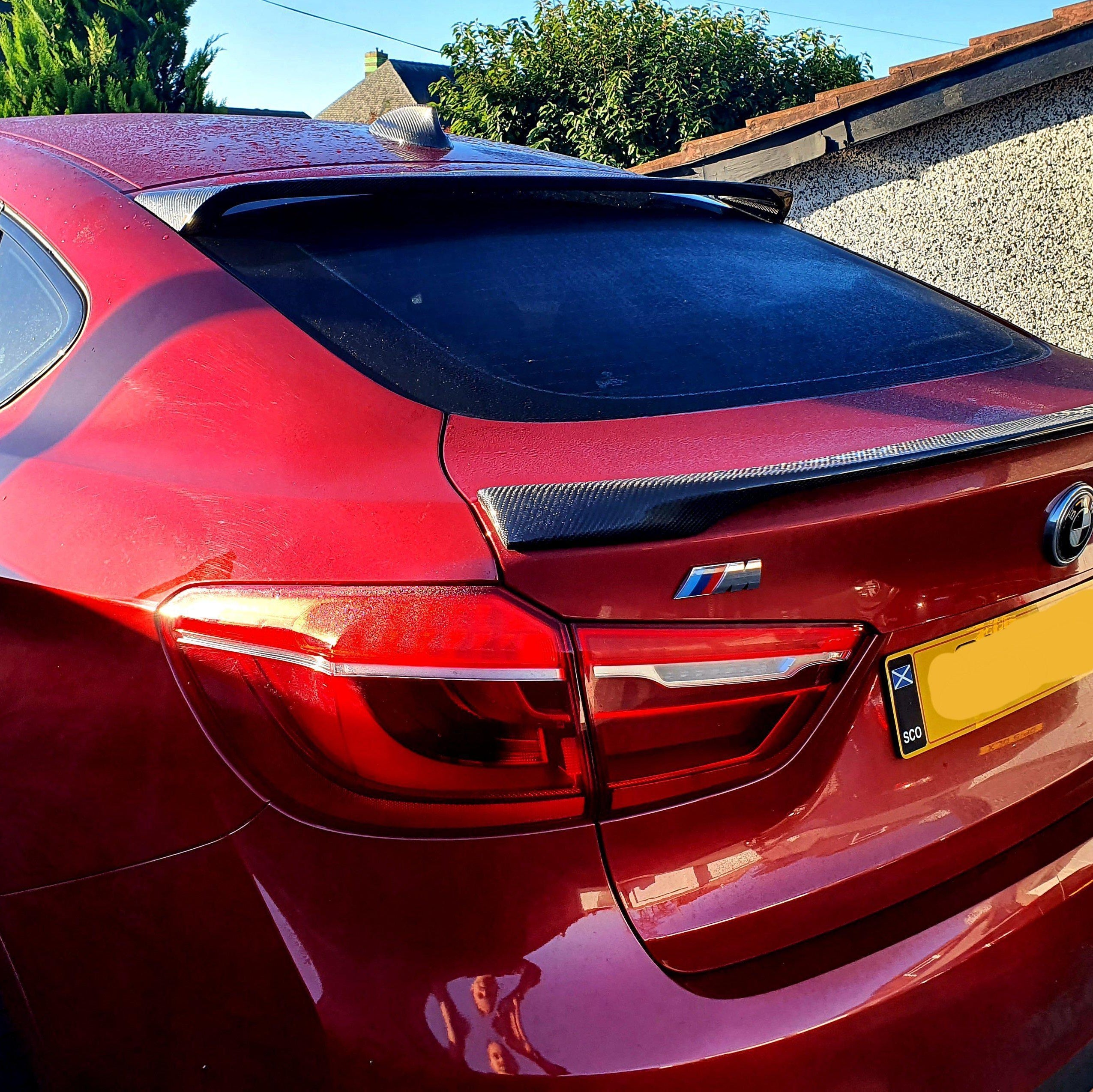 H Style Carbon Fibre Roof Spoiler for BMW F16 X6 F86 X6M 15-18