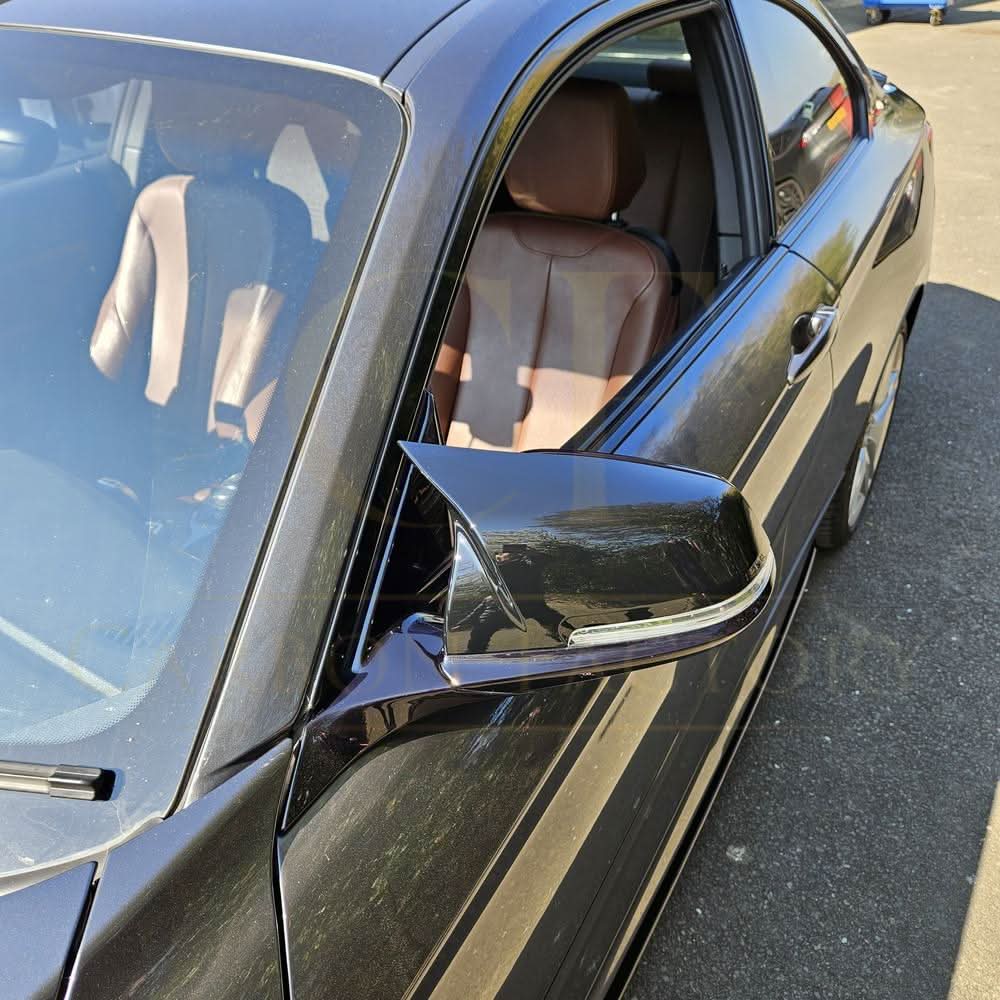 M4 Style Gloss Black Replacement Mirror Covers for BMW 1 2 3 4 Series
