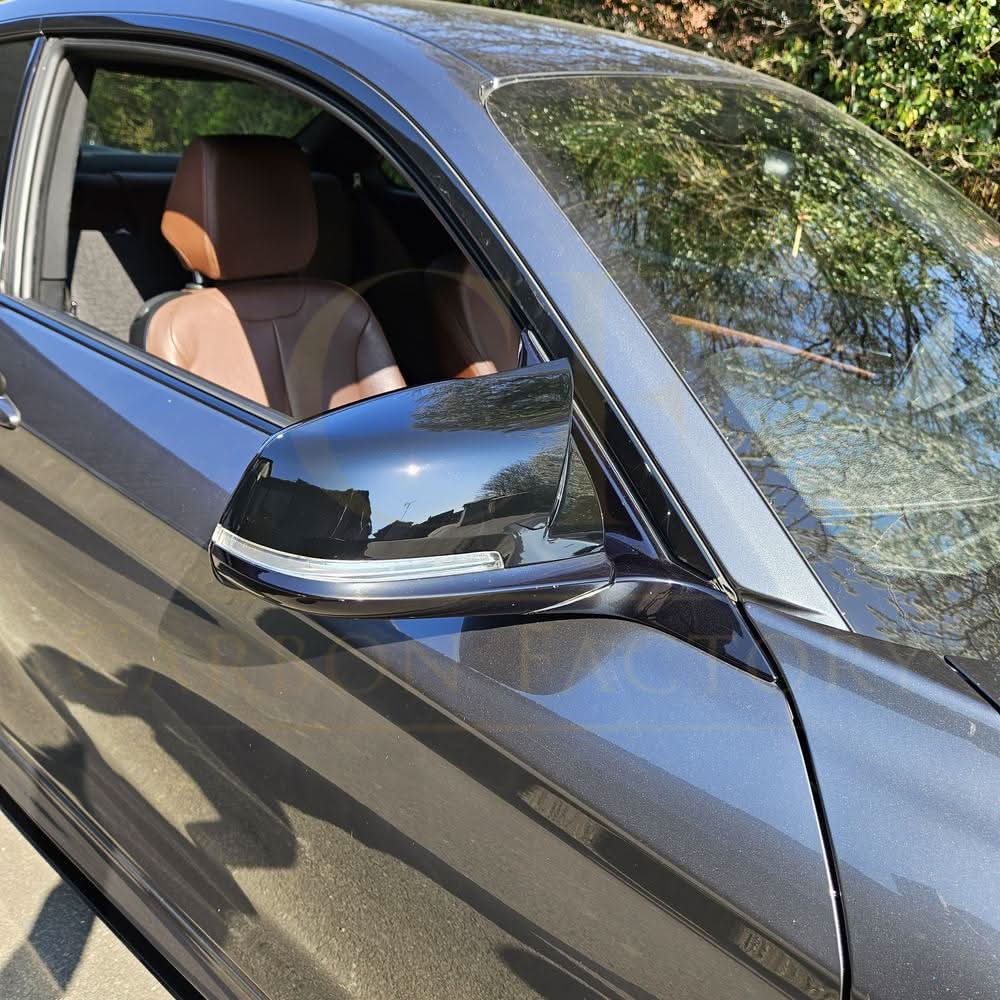 M4 Style Gloss Black Replacement Mirror Covers for BMW 1 2 3 4 Series