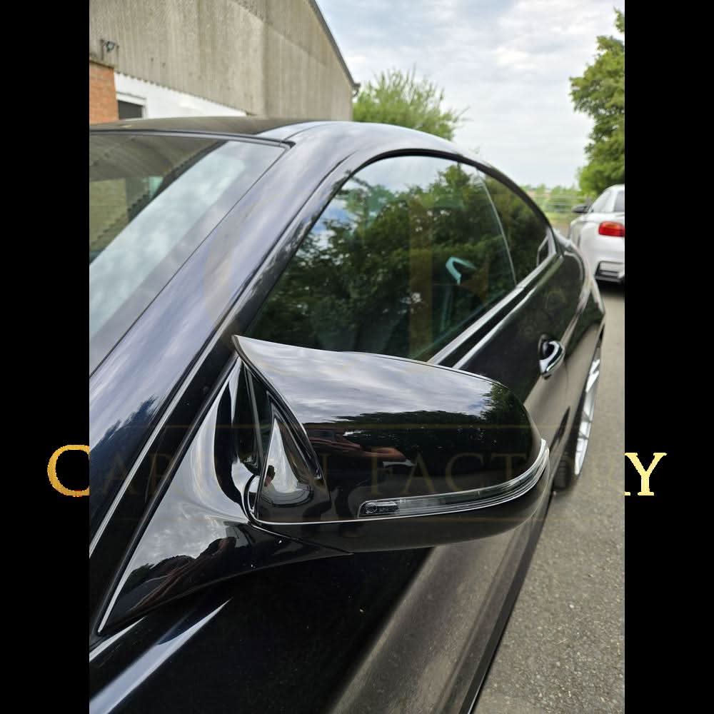 CF Style Gloss Black Replacement Mirror Covers for BMW F10 5 Series LCI F06 F12 F13 6 Series F01 7 Series