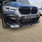 V Style Carbon Fibre Front Splitter for BMW F97 X3M F98 X4M 18-21