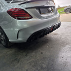 Brabus Style Gloss Black Rear Diffuser & Exhaust Tips for Mercedes Benz W205 C Class & C63 Saloon 15-21