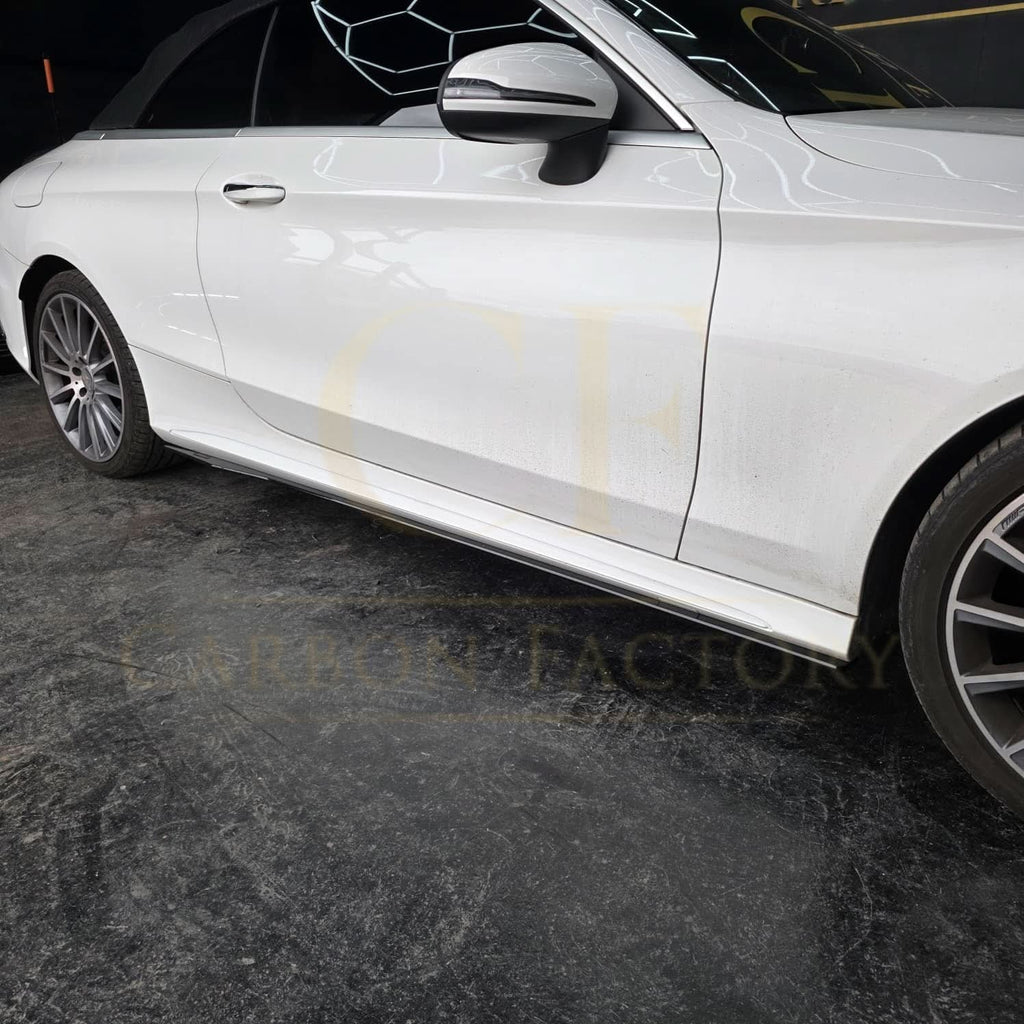 A Style Gloss Black Side Skirts for Mercedes Benz W205 C Class & C63 15-21