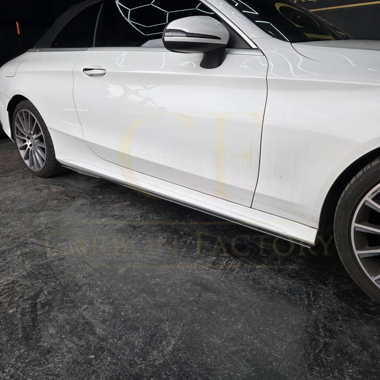 A Style Gloss Black Side Skirts for Mercedes Benz W205 C Class & C63 15-21