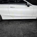 A Style Gloss Black Side Skirts for Mercedes Benz W205 C Class & C63 15-21