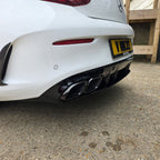 A Style Gloss Black Rear Diffuser & Exhaust Tips for Mercedes Benz W205 C Class & C63 Coupe 15-21
