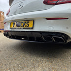 A Style Gloss Black Rear Diffuser & Exhaust Tips for Mercedes Benz W205 C Class & C63 Coupe 15-21