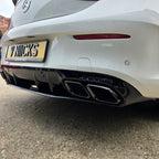A Style Gloss Black Rear Diffuser & Exhaust Tips for Mercedes Benz W205 C Class & C63 Coupe 15-21
