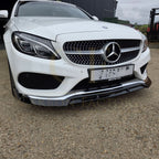 Brabus 2 Style Gloss Black Front Splitter for Mercedes Benz W205 C Class 15-18