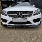 Brabus 2 Style Gloss Black Front Splitter for Mercedes Benz W205 C Class 15-18