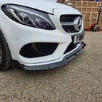 Brabus 2 Style Gloss Black Front Splitter for Mercedes Benz W205 C Class 15-18