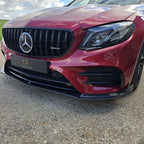 CF Style Carbon Fibre Front Splitter for Mercedes W213 E Class Saloon 16-20