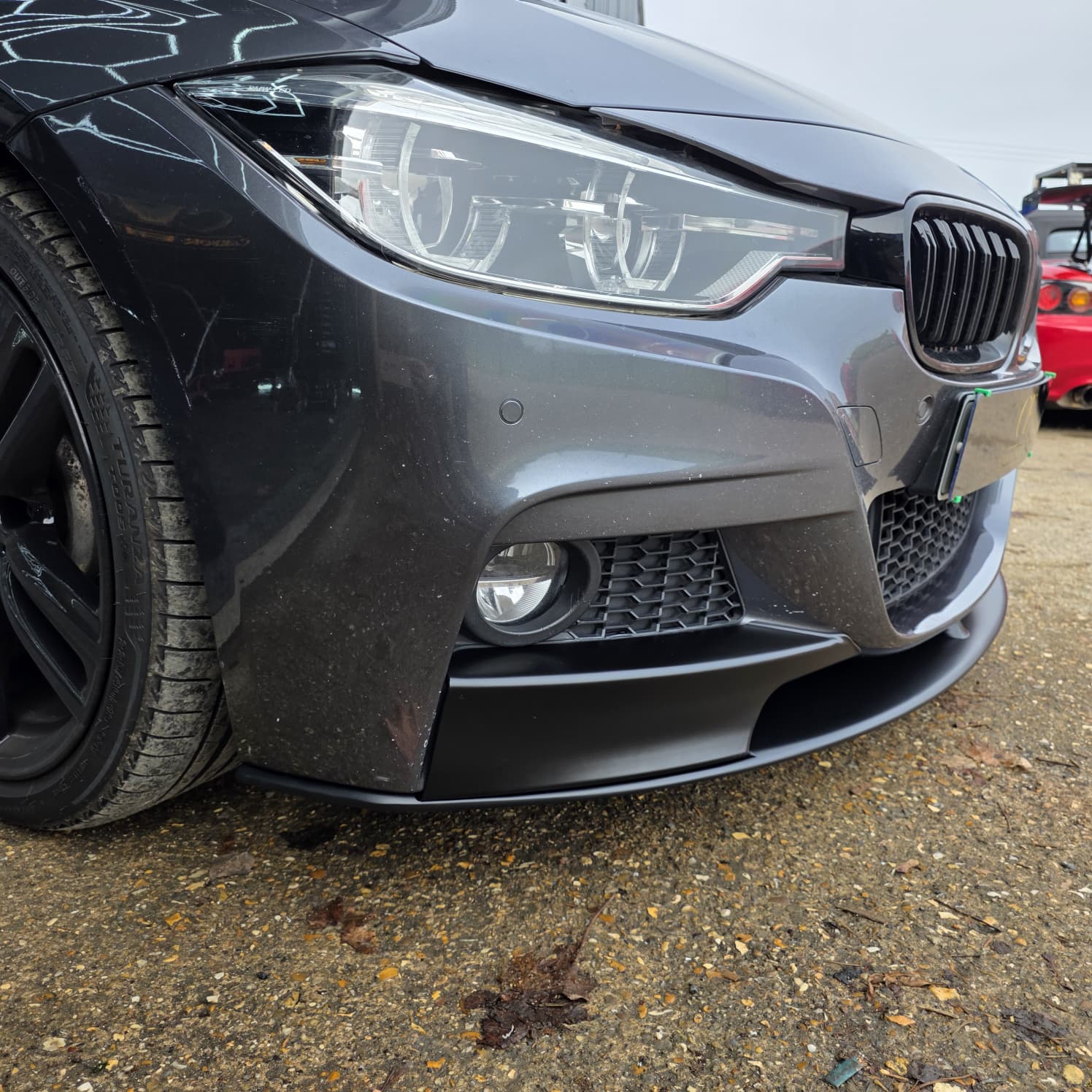 MP Style Matt Black Front Splitter for BMW F30 F31 3 Series M Sport 12-19