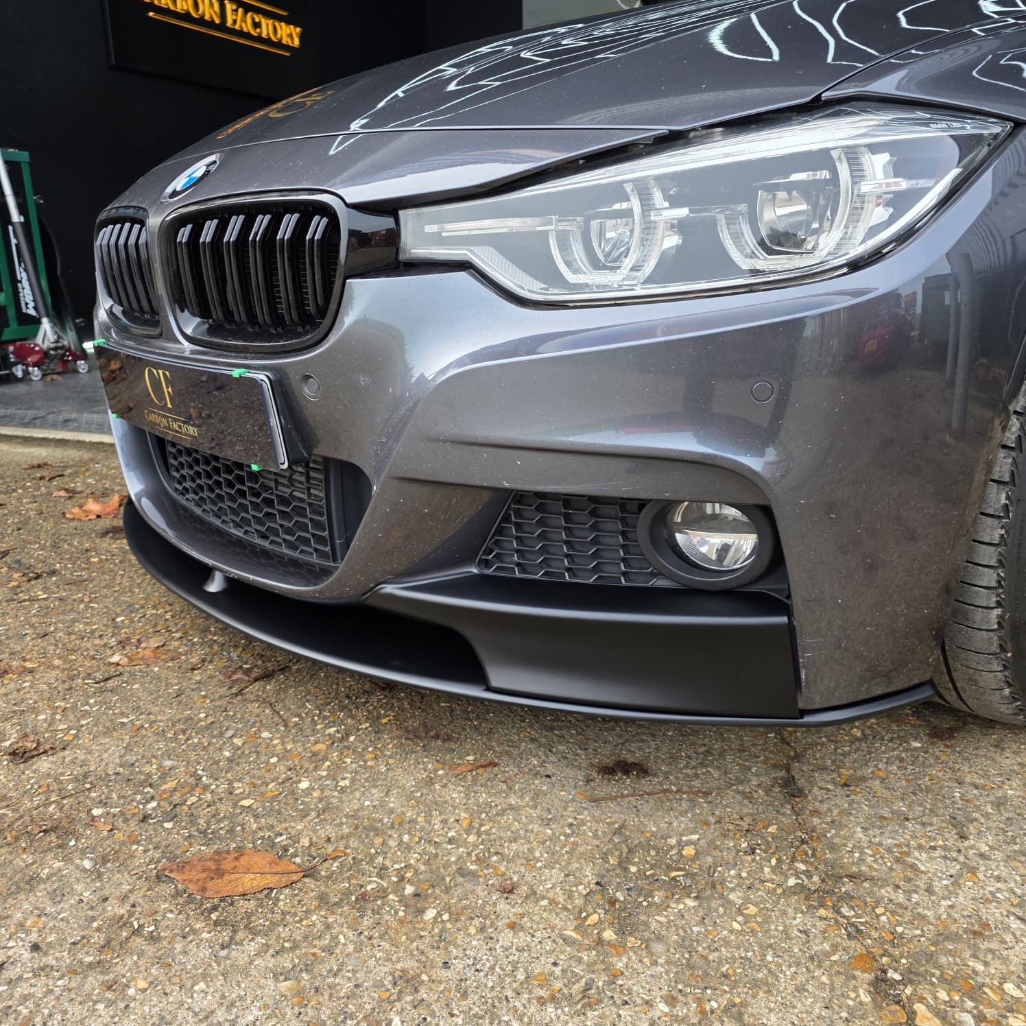 MP Style Matt Black Front Splitter for BMW F30 F31 3 Series M Sport 12-19