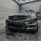 A Style Carbon Fibre Front Splitter for Mercedes Benz W204 C63 Facelift 12-14