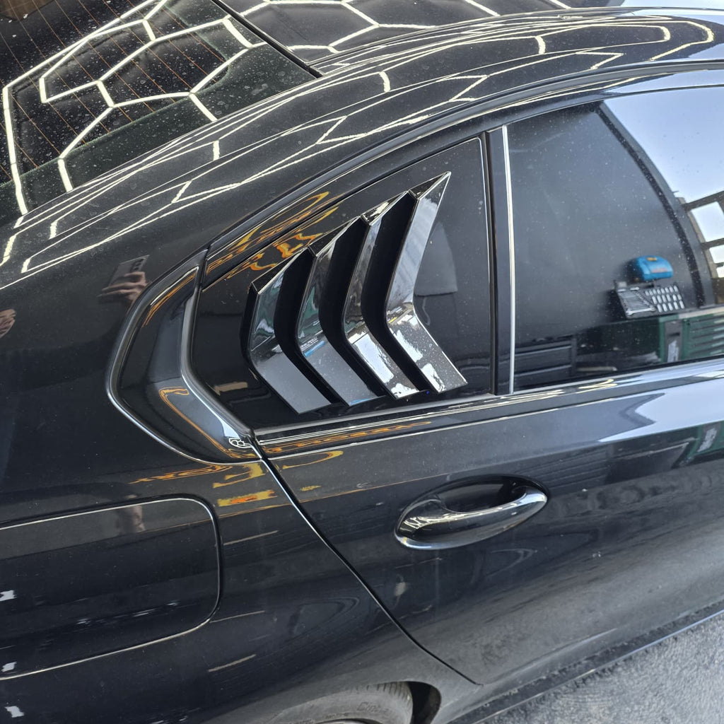 Gloss Black Window Louver Vents for BMW 3 Series G20 19-25