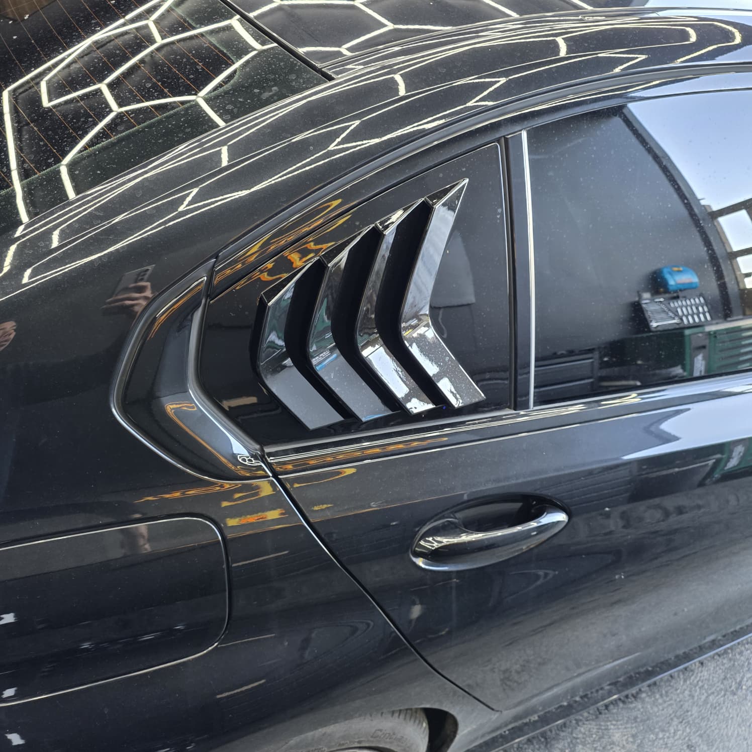 Gloss Black Window Louver Vents for BMW 3 Series G20 19-25