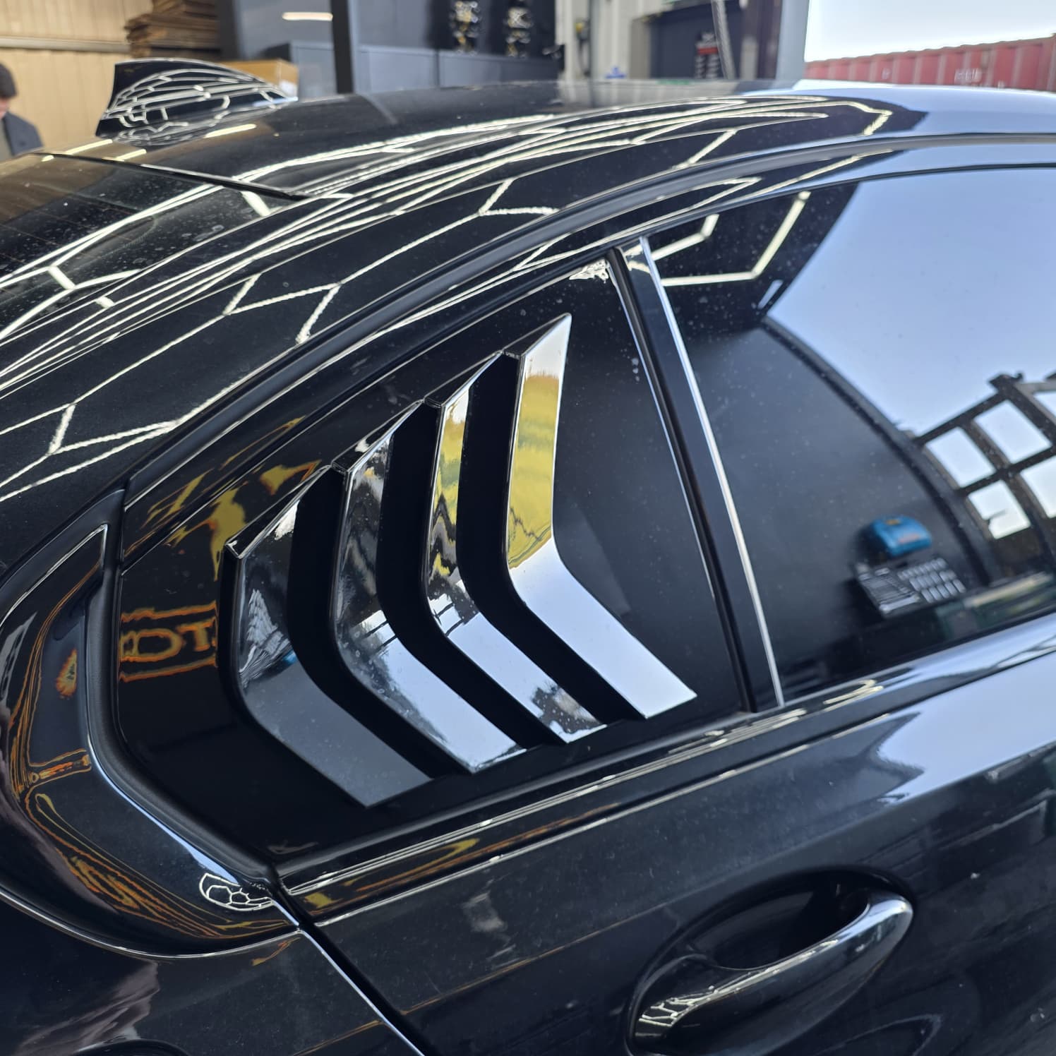 Gloss Black Window Louver Vents for BMW 3 Series G20 19-25