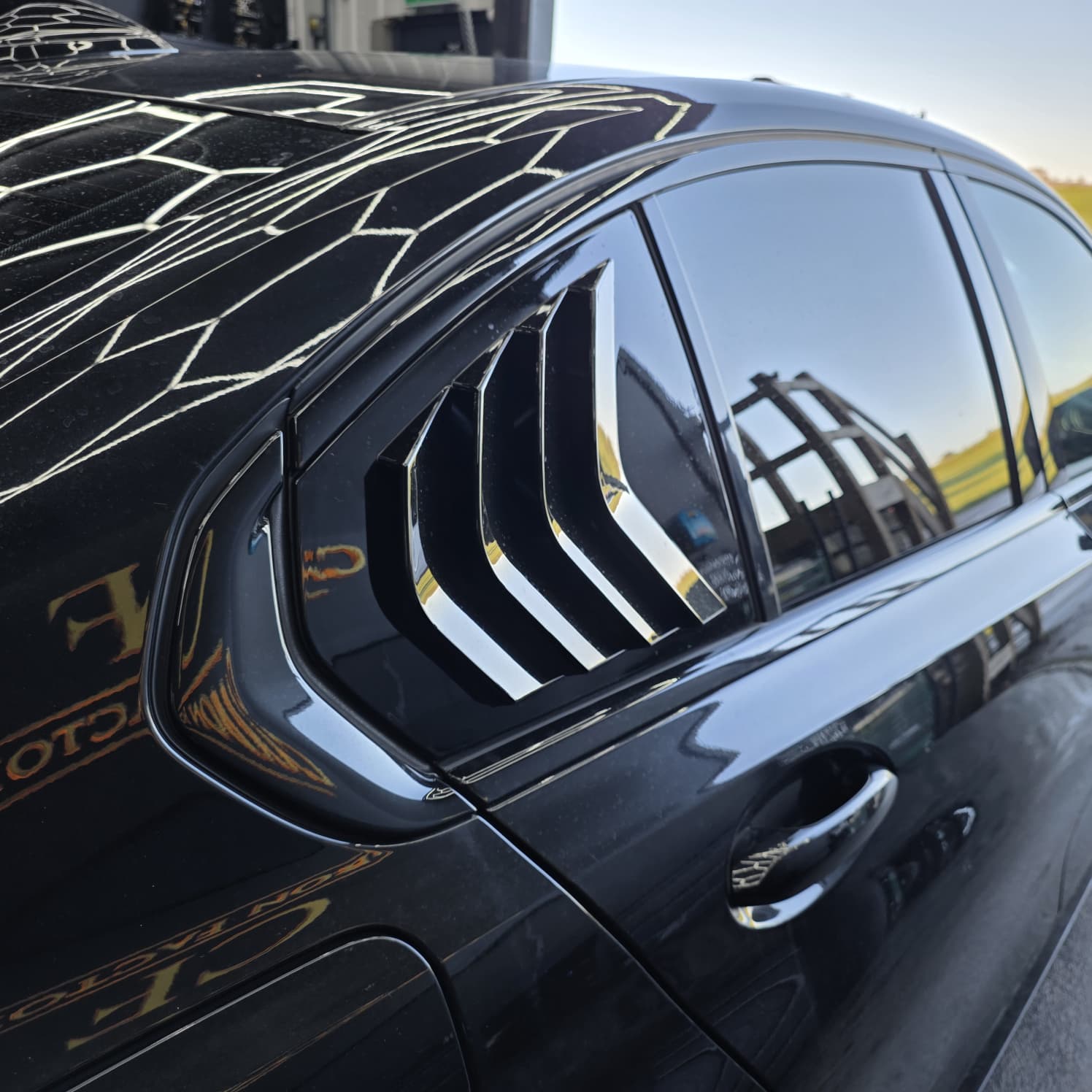Gloss Black Window Louver Vents for BMW 3 Series G20 19-25
