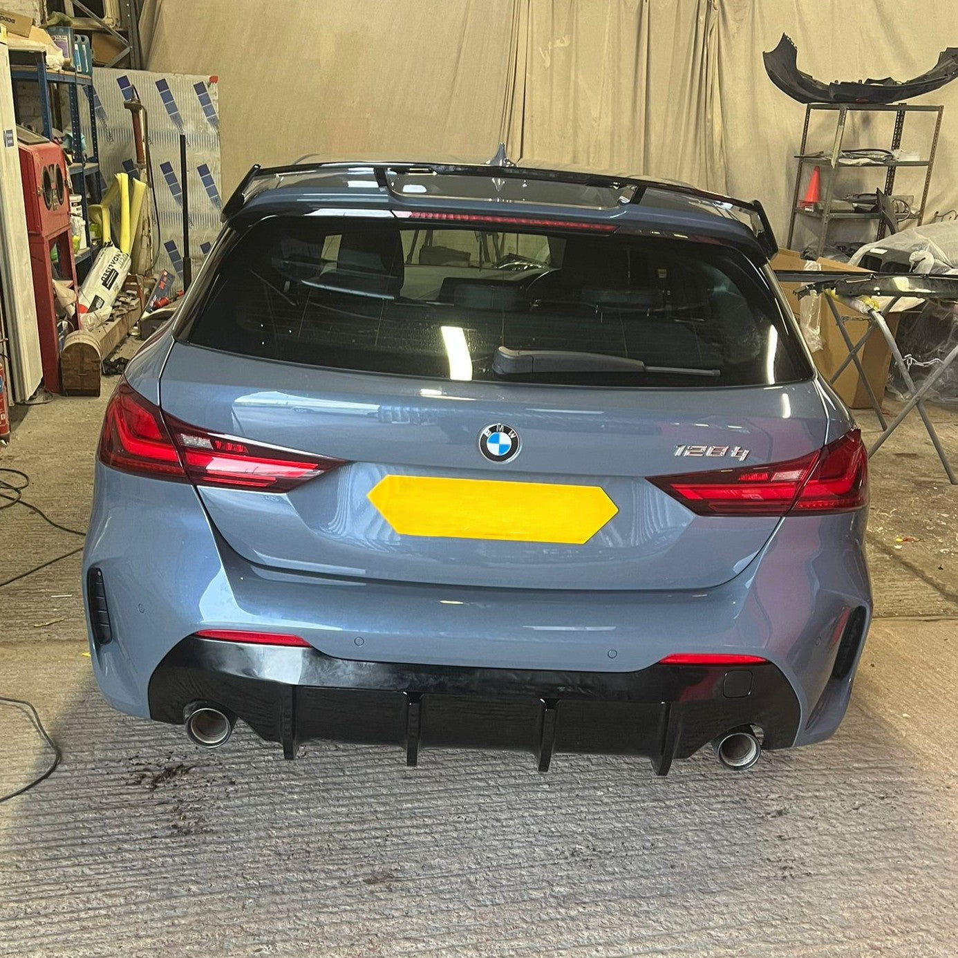 MP Style Gloss Black Rear Diffuser for BMW F40 1 Series 19-24