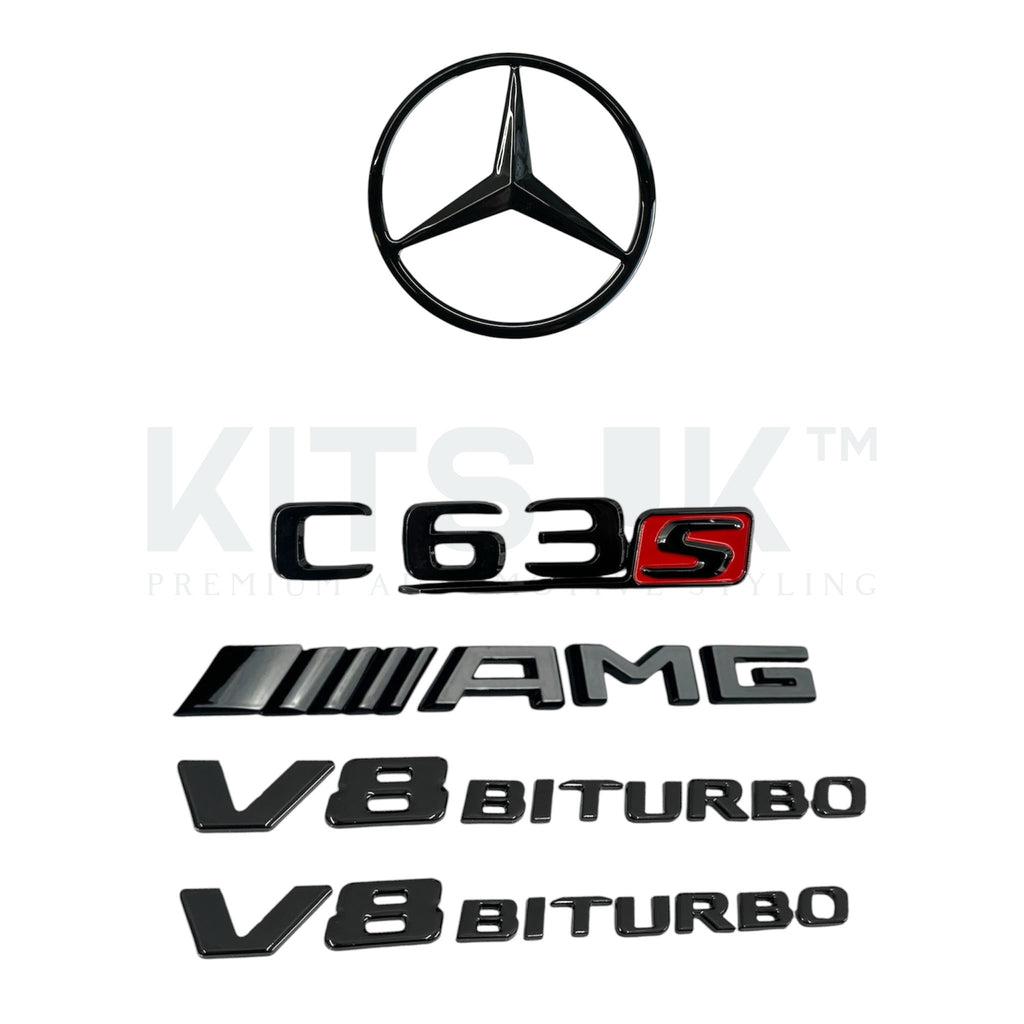Mercedes W205 C63 C63s Black Badge Package (WITHOUT FRONT GRILLE STAR)