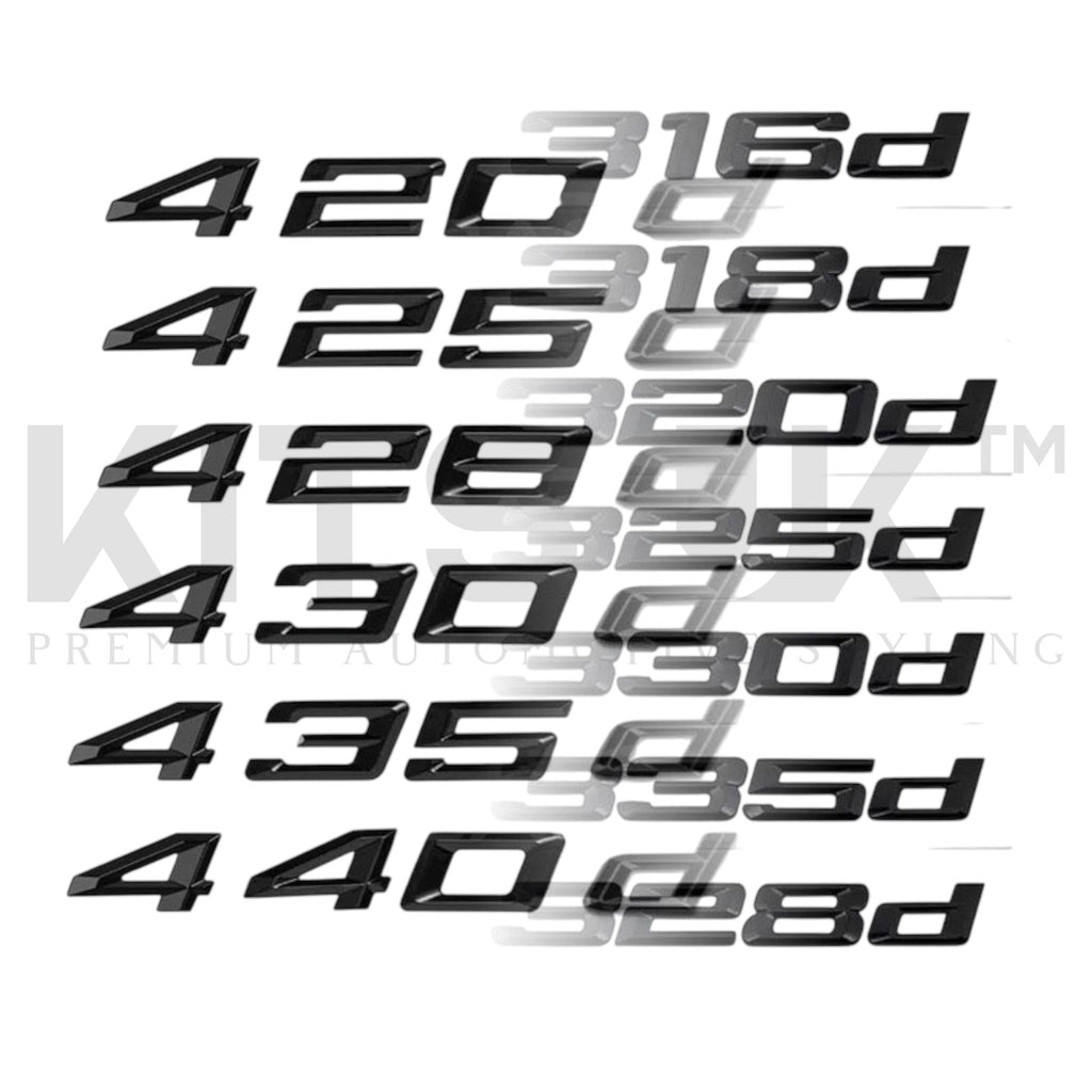 BMW F & G Series Black Tailgate Badges | Gloss Black Rear Badge