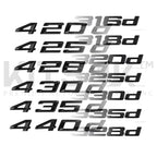 BMW F & G Series Black Tailgate Badges | Gloss Black Rear Badge