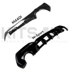 BMW 4 Series G22, G23 Round M Sport/M440I Diffuser Pre-LCI GLOSS BLACK)