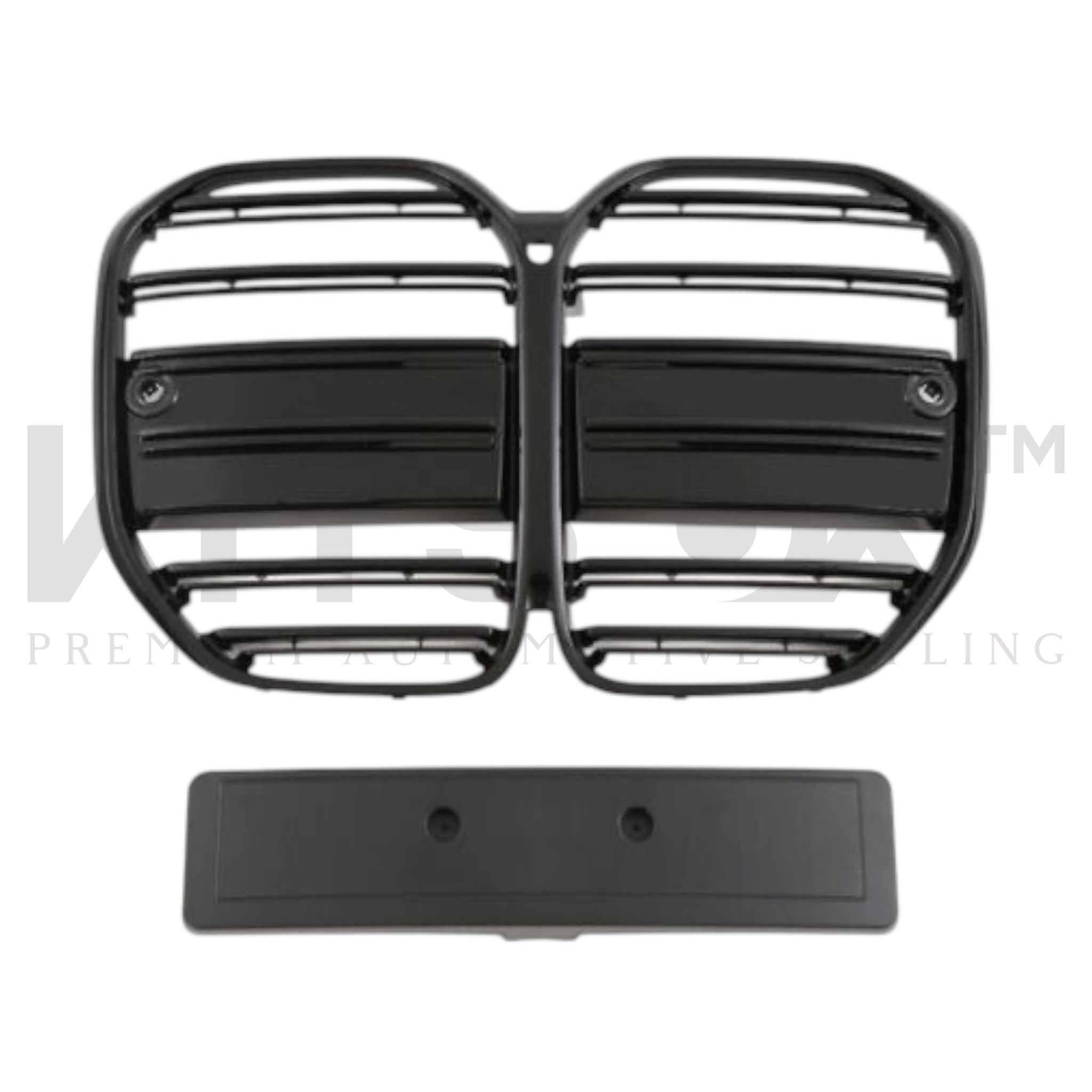 BMW 4 Series G22, G23 Grille M Style (Horizontal Slats) Gloss Black