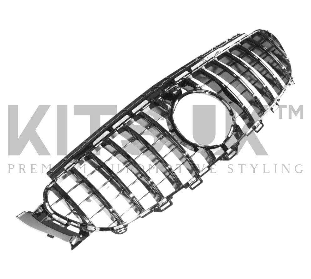 Mercedes W213 & C238 2017-2020 E-Class Gloss Black Panamericana Grille