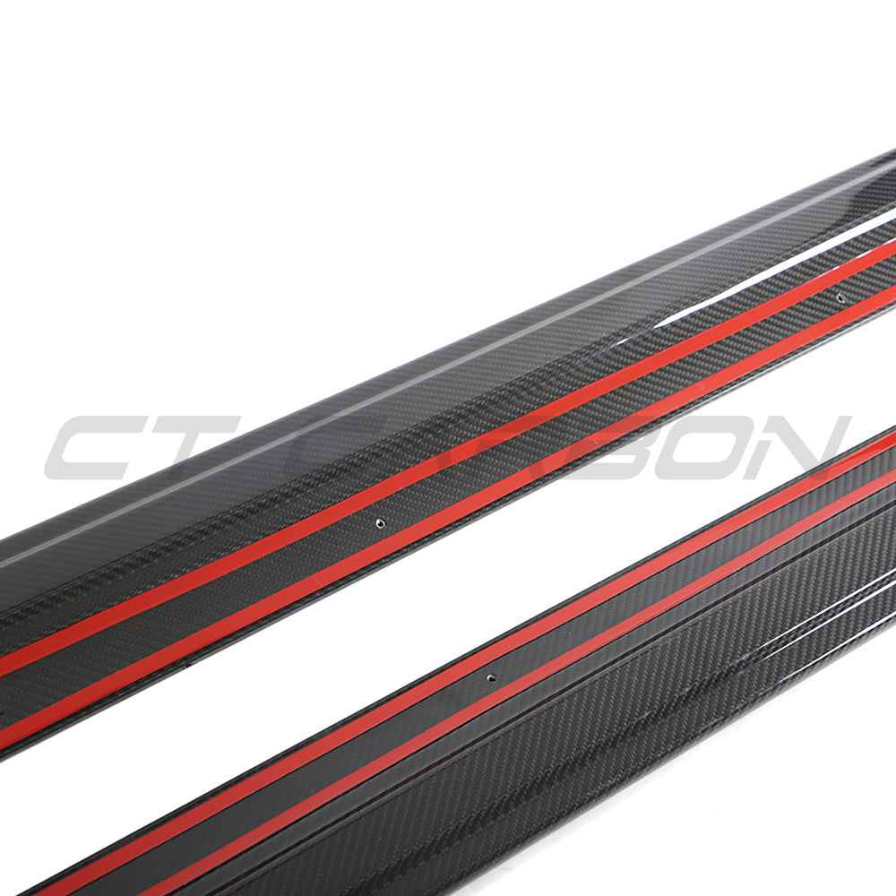 TESLA MODEL 3 2023+ CARBON FIBRE SIDE SKIRTS - V2