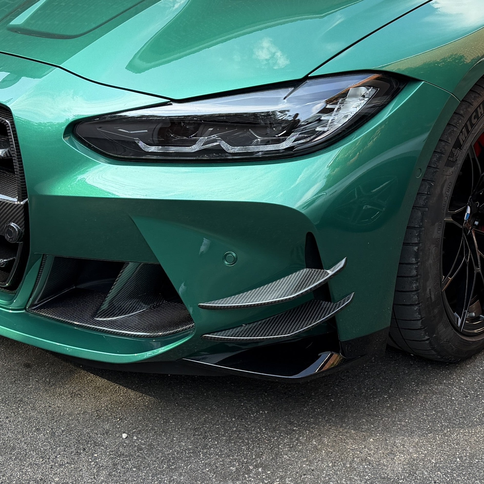 AC Style Pre-Preg Carbon Fibre Front Canards for BMW G80 M3 G82 G83 M4 21-Present